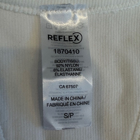Reflex White Ribbed Tank Top - Picture 5 of 5